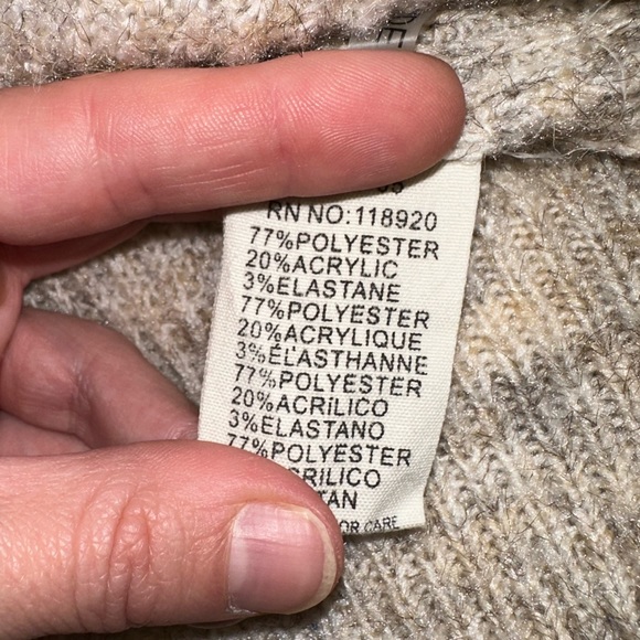 FRNCH Paris La Maille Oatmeal Button Knit Sweater - Picture 6 of 7